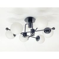 Стельова люстра на 6 плафонів 91193A/6 чорна