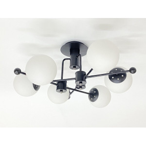 Стельова люстра на 6 плафонів 91193A/6 чорна