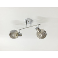 Стельова люстра на 2 плафони 91180B/2 хром