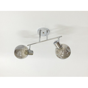 Стельова люстра на 2 плафони 91180B/2 хром