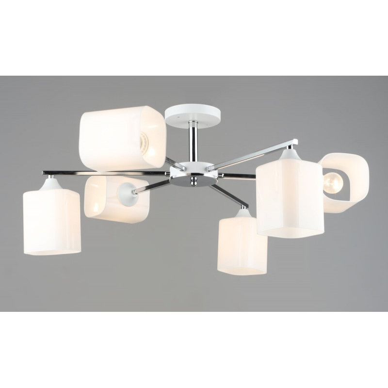 Підвісна люстра B A4183/6 6x60W Хром+Білий
