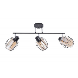 Стельова люстра на 3 плафони 91180M/3 чорний+хром