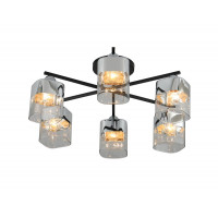 Люстра стельова Sirius 07275/6 Matte Black+CR на 6 плафонiв