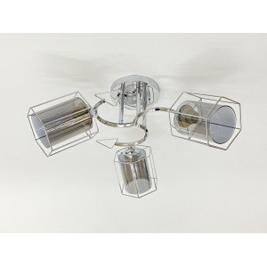 Стельова люстра на 3 плафони 91179B/3 хром