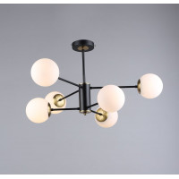 Люстра сучасна у вітальню Sirius B N36360/6 BK+COP