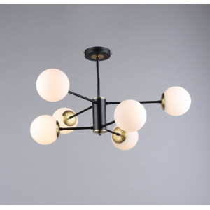 Люстра сучасна у вітальню Sirius B N36360/6 BK+COP