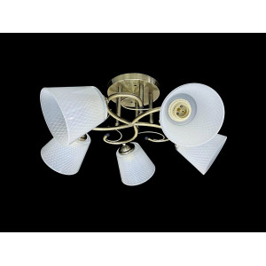 Люстра стельова на 5 плафонів 7051C/5 Бронза
