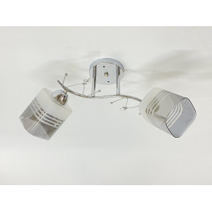 Стельова люстра на 2 плафони 91186B/2 хром