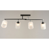 Люстра стельова на 4 плафони VALESO K2321/4 чорний+хром E27