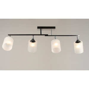 Люстра стельова на 4 плафони VALESO K2321/4 чорний+хром E27