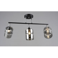 Стельова люстра B K2286/3 на 3 плафони, чорна з хромом