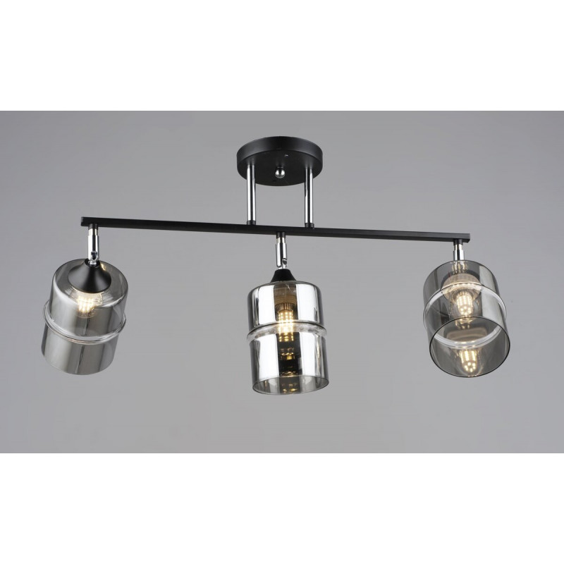 Люстра B K2286/3 BK+CH (Чорний + Хром)