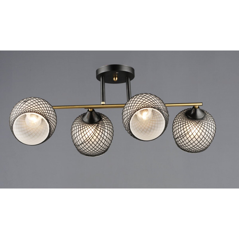 Люстра B A4436/4 мідь+чорний
