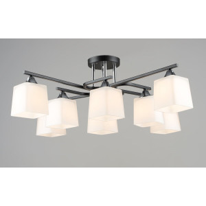 Люстра стельова Sirius B N6194/8 BK+CH на 8 плафонів