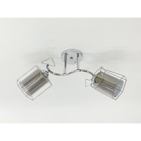 Стельова люстра на 2 плафони 91179B/2 хром