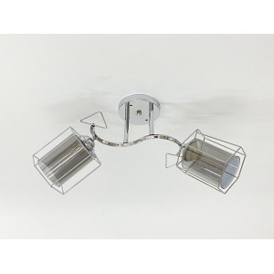 Стельова люстра на 2 плафони 91179B/2 хром