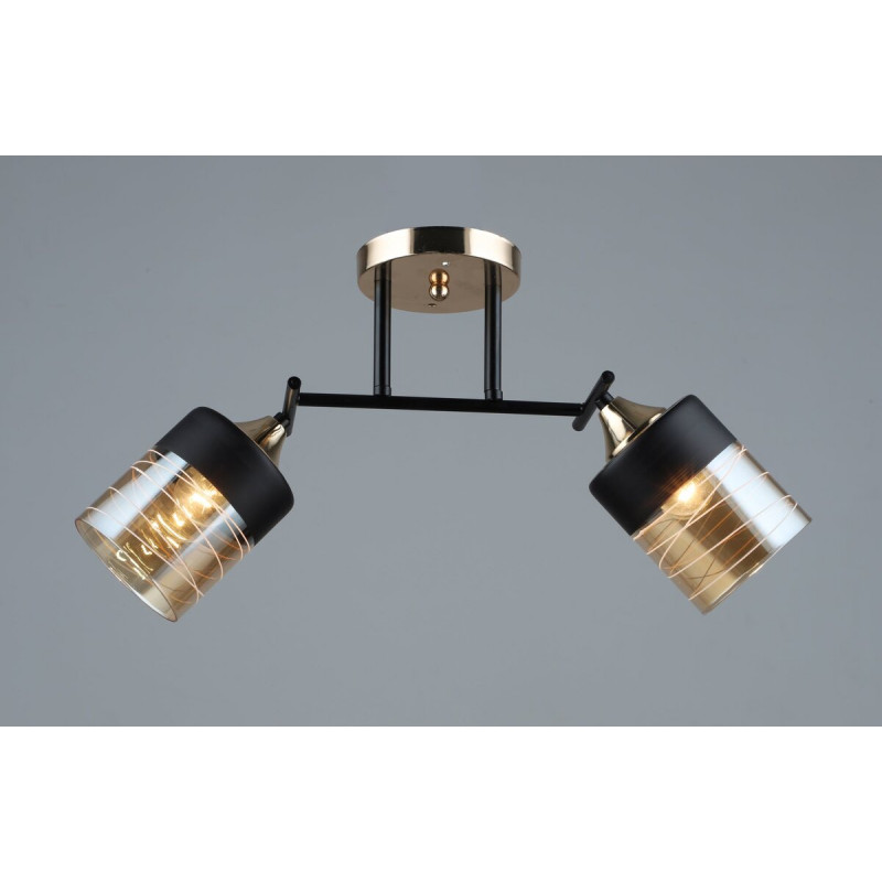 Люстра стельова Sirius B A4128/2 BK+FGD
