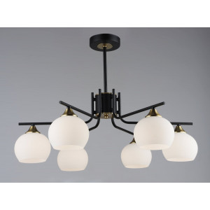 Люстра N6616/6 Чорний+Мідь