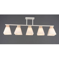 Люстра класична на 5 плафонів B N6663/5 WT+WOOD