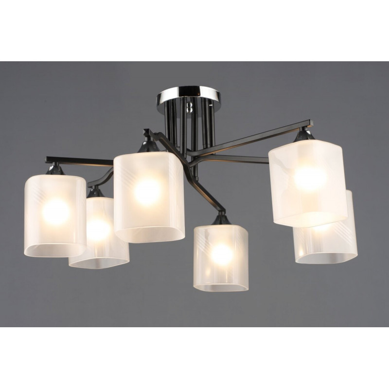 Люстра на шість плафонів A4456/6 (Чорний+Хром)