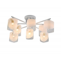 Люстра стельова Sirius 07245/8 біла хром 8 плафонів