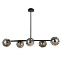 Люстра стельова DX2108-5 BK+Copper чорна мідь
