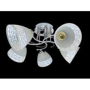 Люстра стельова на 5 плафонів 9506E/5 Хром