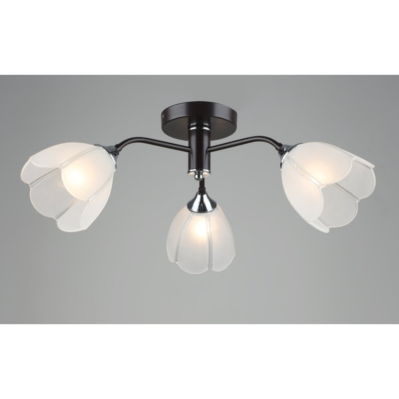 Люстра стельова на кухню Sirius B N6048/3 COFFEE+CR на 3 плафони