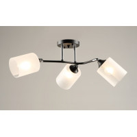 Люстра стельова на 3 плафони VALESO K2316/3, чорний/хром (E27)