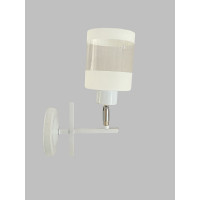 Бра настінне VALESO B-6970C/1 скляний плафон E27 Білий+Хром 6970C/1