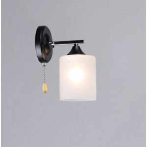 Люстра потолочная на 1 плафон VALESO K2321/1 черный+хром E27