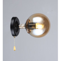 Бра настінне VALESO з 1 плафоном Чорний + Золото K2341/1W