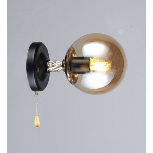 Бра настенное VALESO с 1 плафоном Черный + Золото K2341/1W