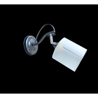 Бра настінне класичне на 1 плафон метал та скло VALESO B-2438D/1 Чорний+Хром