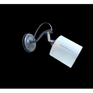 Бра настенное классическое на 1 плафон металл и стекло VALESO B-2438D/1 Черный+Хром