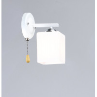 Бра настінне на 1 плафон VALESO N6788/1W для спальні вітальні білий хром