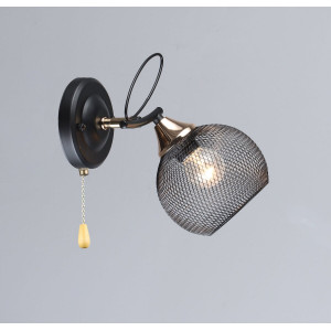 Бра з одним плафоном K2273/1W (Чорний+Золото)