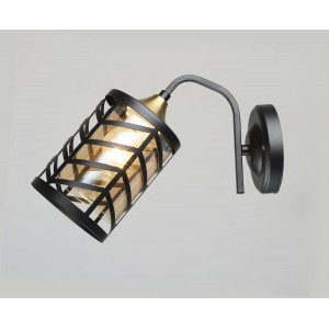 Бра настенное VALESO 1-плафон E27 Черный Медь Стекло Сталь N5943/1W
