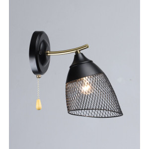 Бра з одним плафоном K2264/1W (Чорний+Мідь)