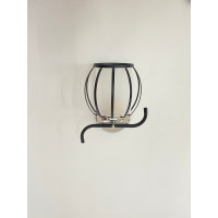 Настінне бра на 1 плафон B-91195/1 хром+чорний