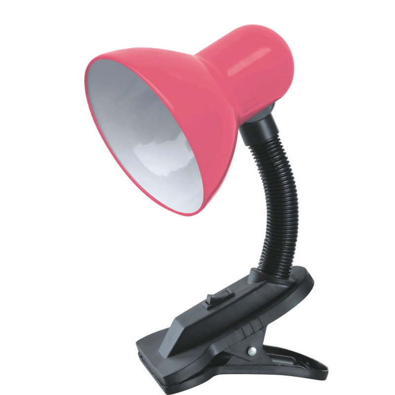 Лампа настільна Sirius TY 1108B на одну лампочку з прищіпкою (рожева)