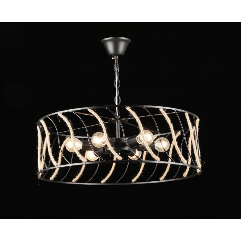 Люстра підвісна в стилі лофт E2721/6, Чорний