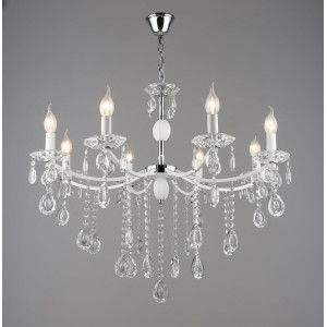 Люстра класична A4461/8 білий+хром