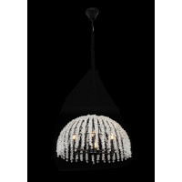 Люстра підвісна кришталева на 6 ламп VALESO 33065/500 чорний