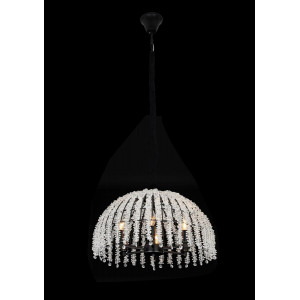 Люстра підвісна кришталева на 6 ламп VALESO 33065/500 чорний