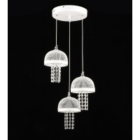 Люстра підвісна світлодіодна E2724/3H, Білий+Хром