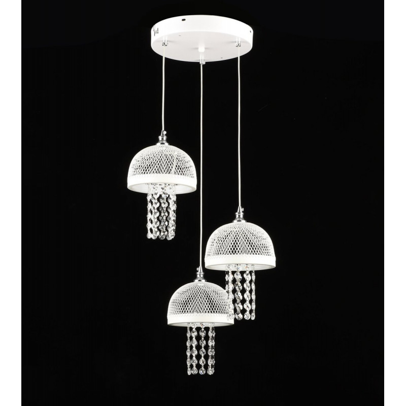 Люстра підвісна світлодіодна E2724/3H, Білий+Хром