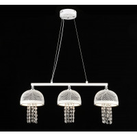 Світлодіодна люстра підвісна E2725/3, Білий+Хром