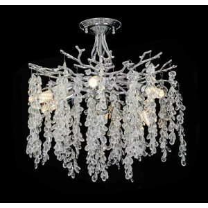 Люстра стельова кришталева VALESO C33008-460 хром на 6 ламп E14