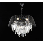 Люстра кришталева підвісна в стилі лофт Sirius B S2452/6 BK